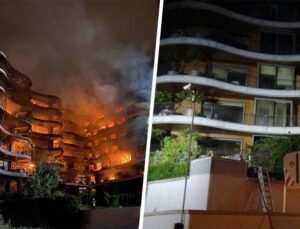 İzmir’de 168 daireden oluşan lüks sitede çıkan yangın denetim altına alındı