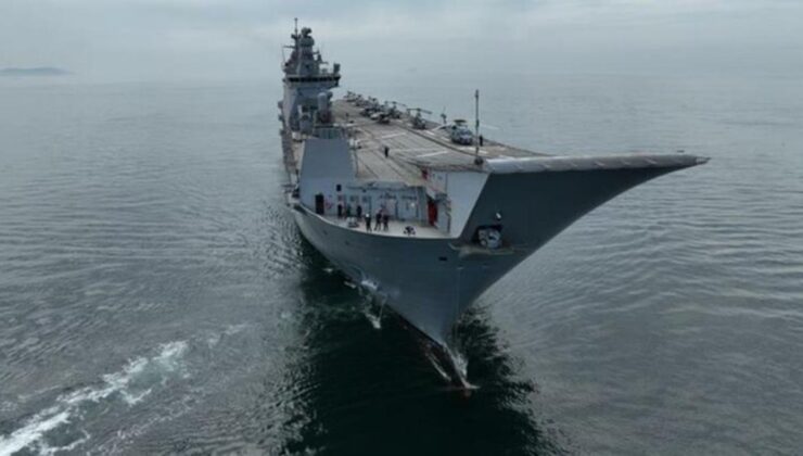 MSB “gurur” diyerek paylaştı! F-16’lar,TCG Anadolu’dan havalandılar