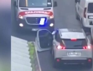 Olaya giden ambulansa yol vermedi!