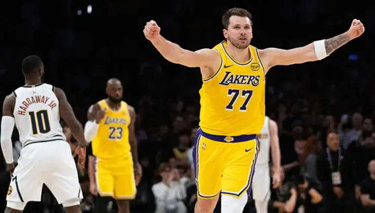 NBA’de Lakers, Doncic’in son saniye basketiyle Denver’ı devirdi!