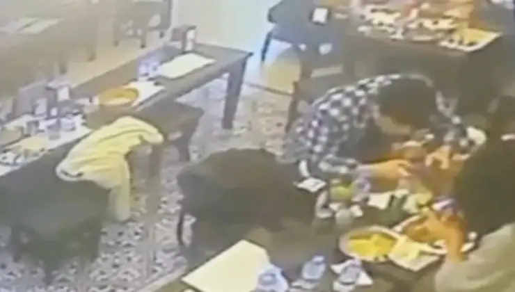 Yemeğin içinden böcek çıktı, müşterinin dudağını ısırdı!